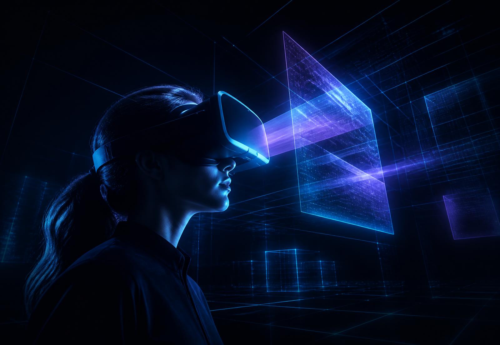 Учасниця VR-тренінгу UZH у гарнітурі Meta Quest